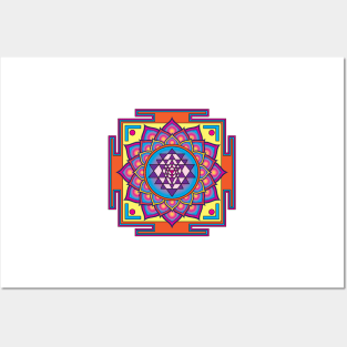 Sri Yantra Mandala Posters and Art